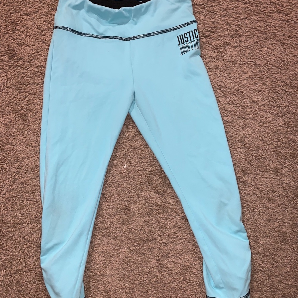 Light blue leggings